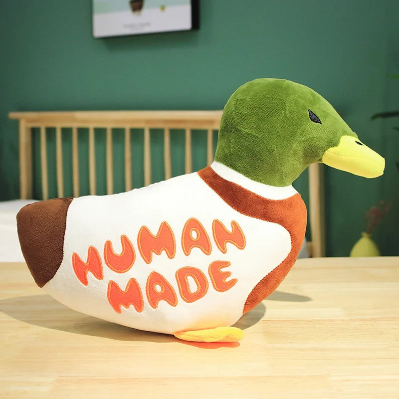 

Кавайная имитация животного, утка, плюшевая игрушка, подушка, сделанная человеком, Реалистичная зеленая дикая утка, подарок для детей, забав...