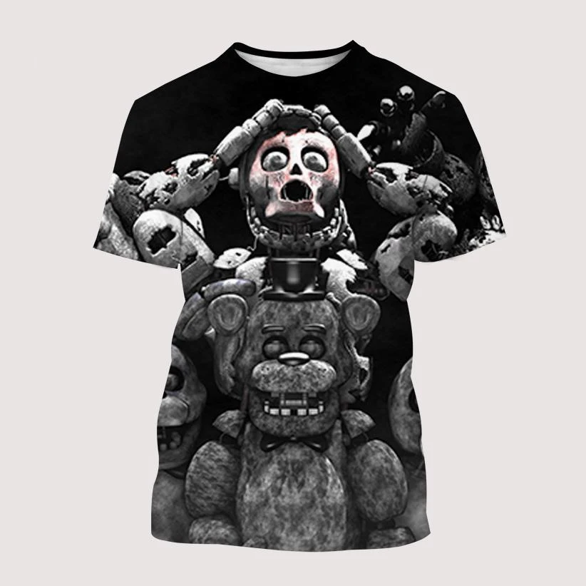 

Новая модная дизайнерская 3d футболка «пять ночей у Фредди», футболка с коротким рукавом, Топ