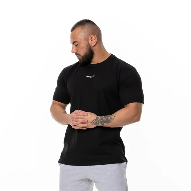 Mens Oversized Fit Short Sleeve T-shirt With Dropped Shoulder Loose Hip Hop Fitness  T Shirt Summer Gym Bodybuilding Tops Tees - купить по выгодной цене |  AliExpress