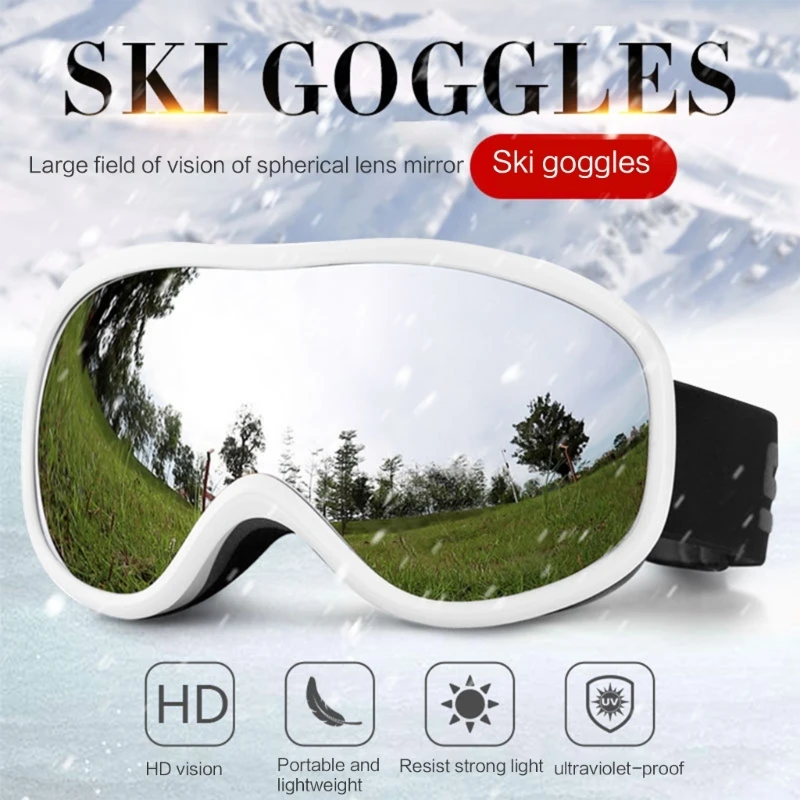 

Ski Goggles for Myopia-Glasses Anti-fog Snowboard Goggles UV-Protection Snow Goggles Outdoor Sport Googles 24BD