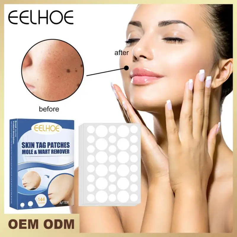 

144pcs/box Wart Remover Patch Skin Tags Pimple Treatments Cream Hydrocolloid Gel Foot Corn Plaster Acne Warts Invisible Stickers