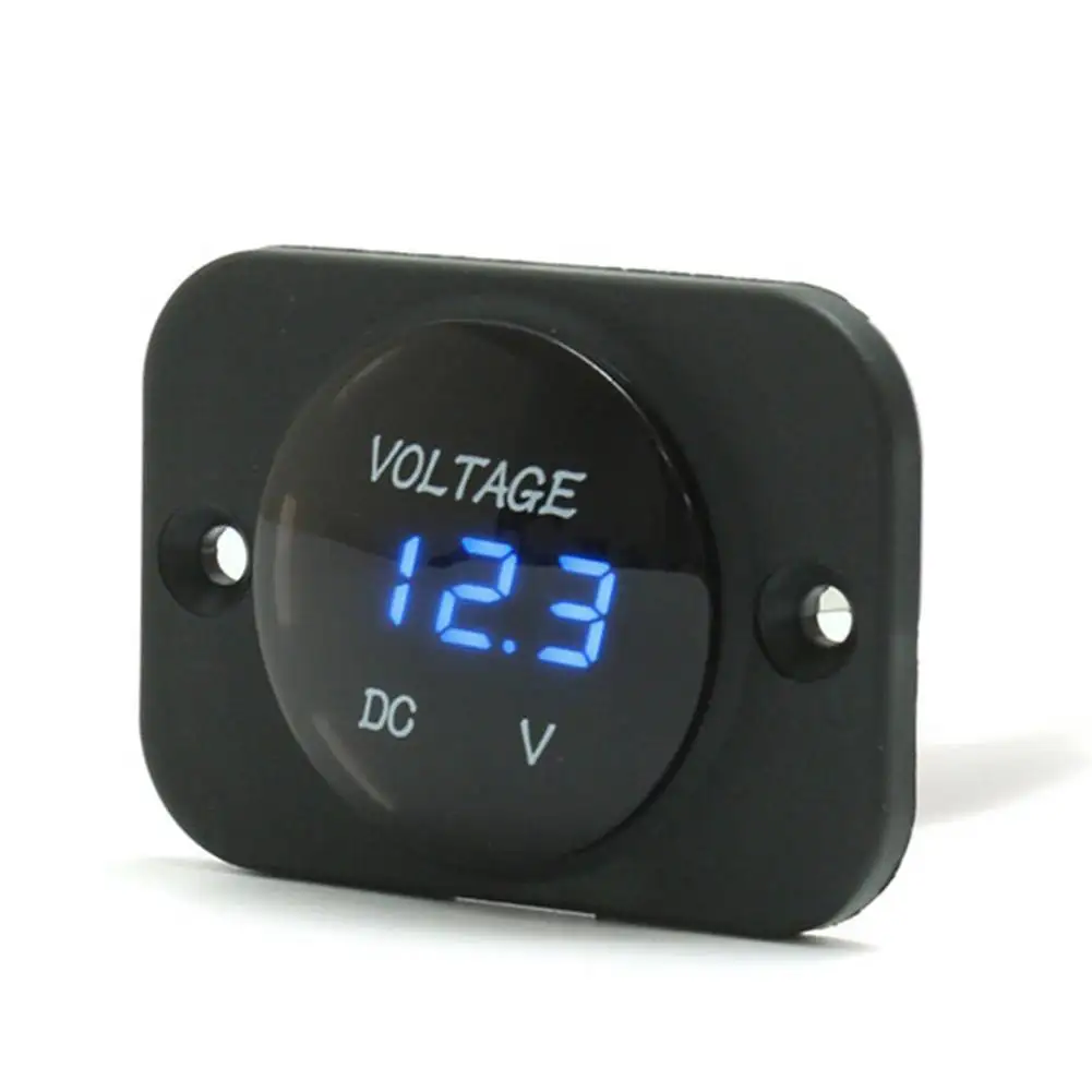 

Car Motorcycle Digital Voltage Voltmeter Socket Meter Gauge Boat LED Panel New