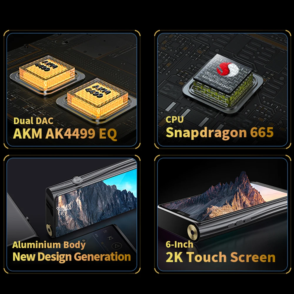 Портативный музыкальный плеер SHANLING M9 Android mp3-плеер с двумя ЦАП AK4499EQ чипы PCM768/DSD512 MQA