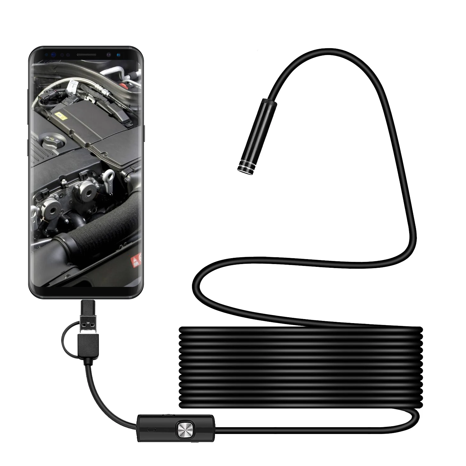 

ANESOK Wireless Endoscope IP67 Waterproof WiFi Borescope Inspection 2.0 Megapixels HD Snake Camera for iOS Android Smartphone