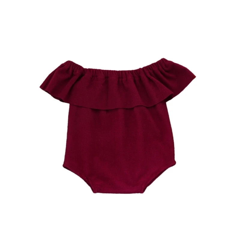 N80C Одежда для фотосессий новорожденных Весенне-летний комбинезон на одно плечо с