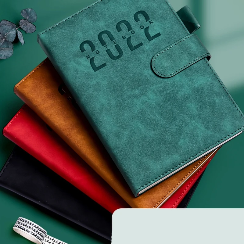 

2022 Business для планирования расписания A5 ежедневный журнал с датой, страницы с магнитной застежкой, ежемесячный кожаный держатель для ручек ...
