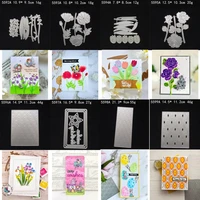 tulip new 2022 metal cutting dies for scrapbooking mold cut stencil handmade tools diy card make mould model craft decoration
