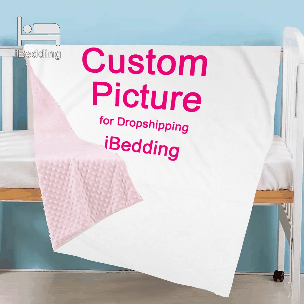 

Теплое мягкое одеяло с принтом «горох»