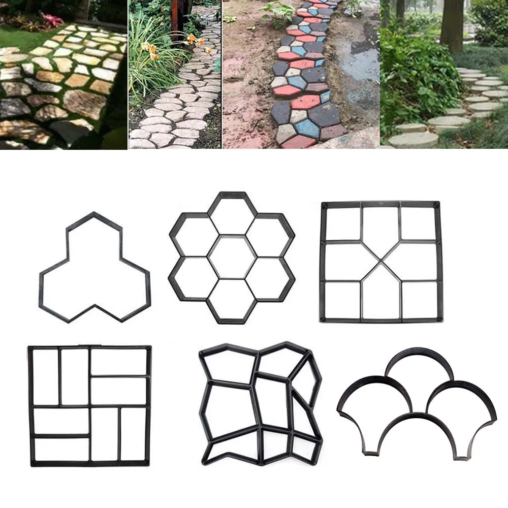

Форма для садового дорожного покрытия «сделай сам», ручная форма для мощения, цемента, кирпича, дороги, бетона, многоразовые формы для мощен...