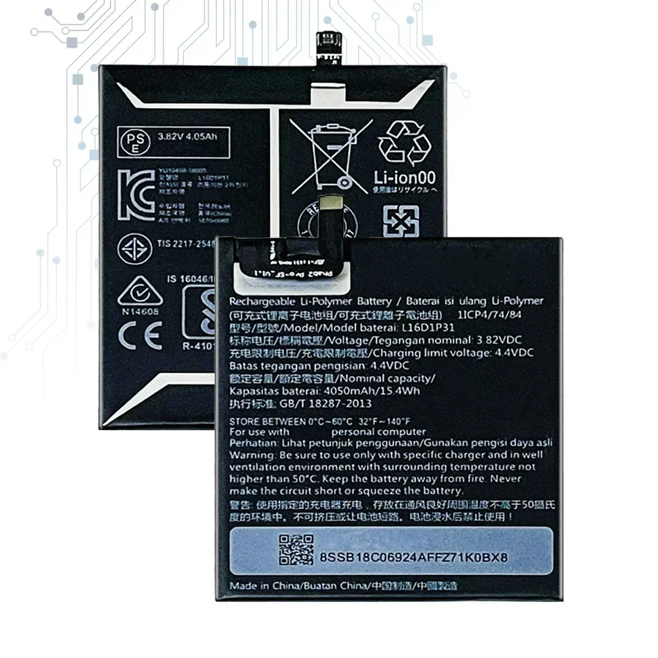 Аккумулятор L16D1P31 4050 мАч для Lenovo Phab 2 Pro 2Pro Phab2 PB2-690 PB2-690N PB2-690M PB2-690Y