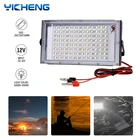 Светодиодный прожектор, 50 Вт 100 Вт 12 В постоянного тока, электрическое зарядное устройство, светодиодный аварийный светильник, уличное освещение точечного светильника для кемпинга, походов, работы