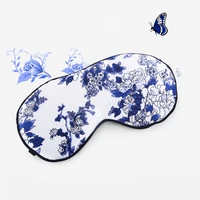 100 natural mulberry silk sleep mask soft comfortable art pattern flower blindfold travel home sleeping eye mask eyeshade