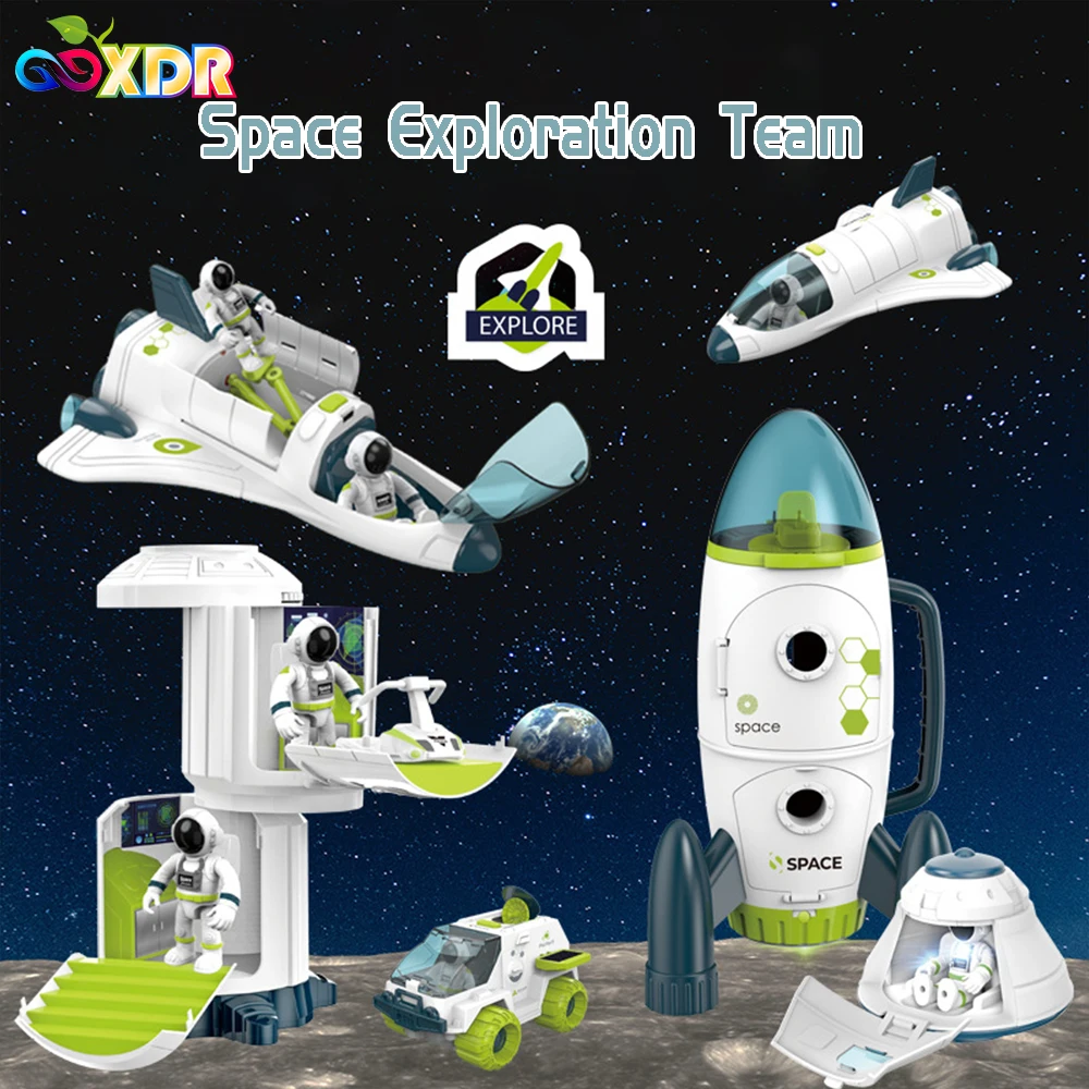 

Spaceship Series Toys Acousto Optic Space Toys Space Model Shuttle Space Station Rocket Aviation Series Toy Gift Model for Boys