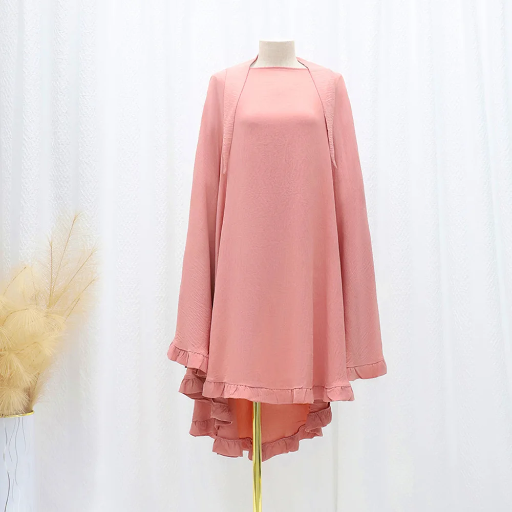 Женский головной убор с оборками Элегантный мягкий однотонный шарф в арабском и