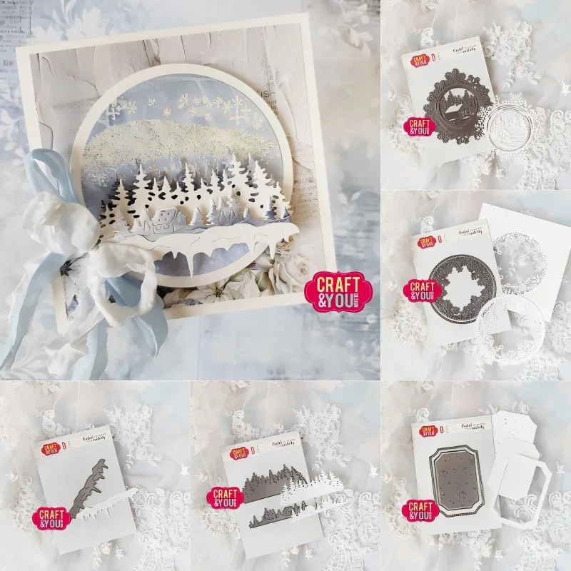 Piggy Craft металлические штампы для резки форма рождественского льда рамка