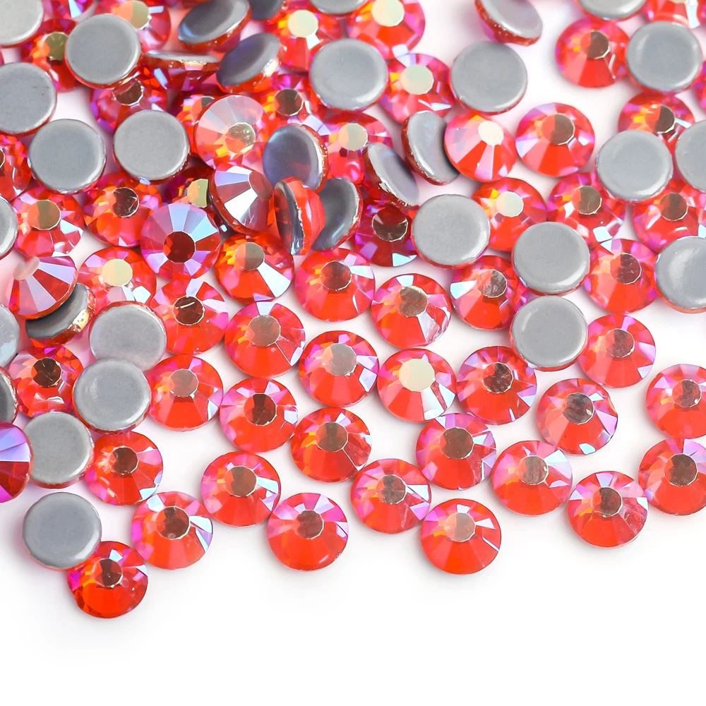 

AAA Quality Hyacinth AB Crystals Glass Hot Fix Rhinestones For Clothing Decoration Garment Flat Back Glitters Iron On Gem