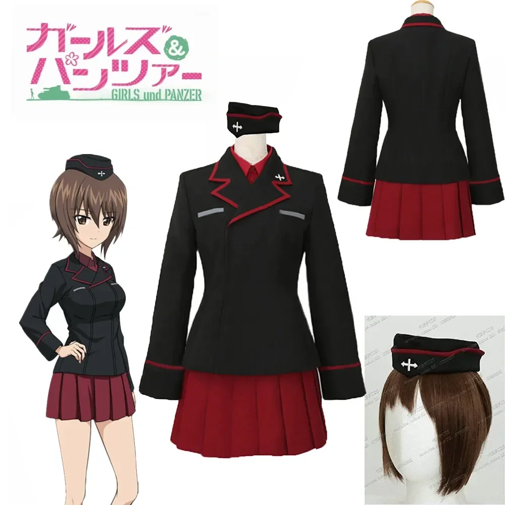 

Косплей Костюм Nishizumi из аниме «Girls Und Panzer Maho» с шапкой, униформы, костюмы на Хэллоуин, костюмы, наряд для взрослых, изготовленный на заказ