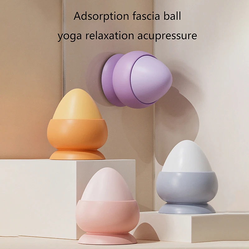 

Silicone Massage Ball with Suction Cup for Psoas Thoracic Spine Upper Back Neck Scapula Foot Yoga Muscle Relax Meridian Ball