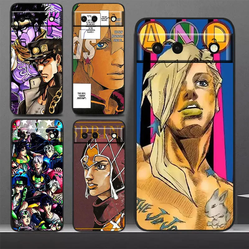 

The JoJo lands Jodio Phone Case For Google Pixel 7 Pro 6 Pro 6A 5A 5 4 4A XL 5G Black Soft Cover Fundas Cover