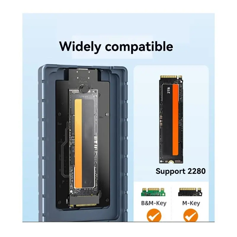 Фото Внешний корпус MAIWO USB4 40Gbps для NVMe M.2 SSD, алюминиевый, с поддержкой Type-C, до 8 ТБ №2