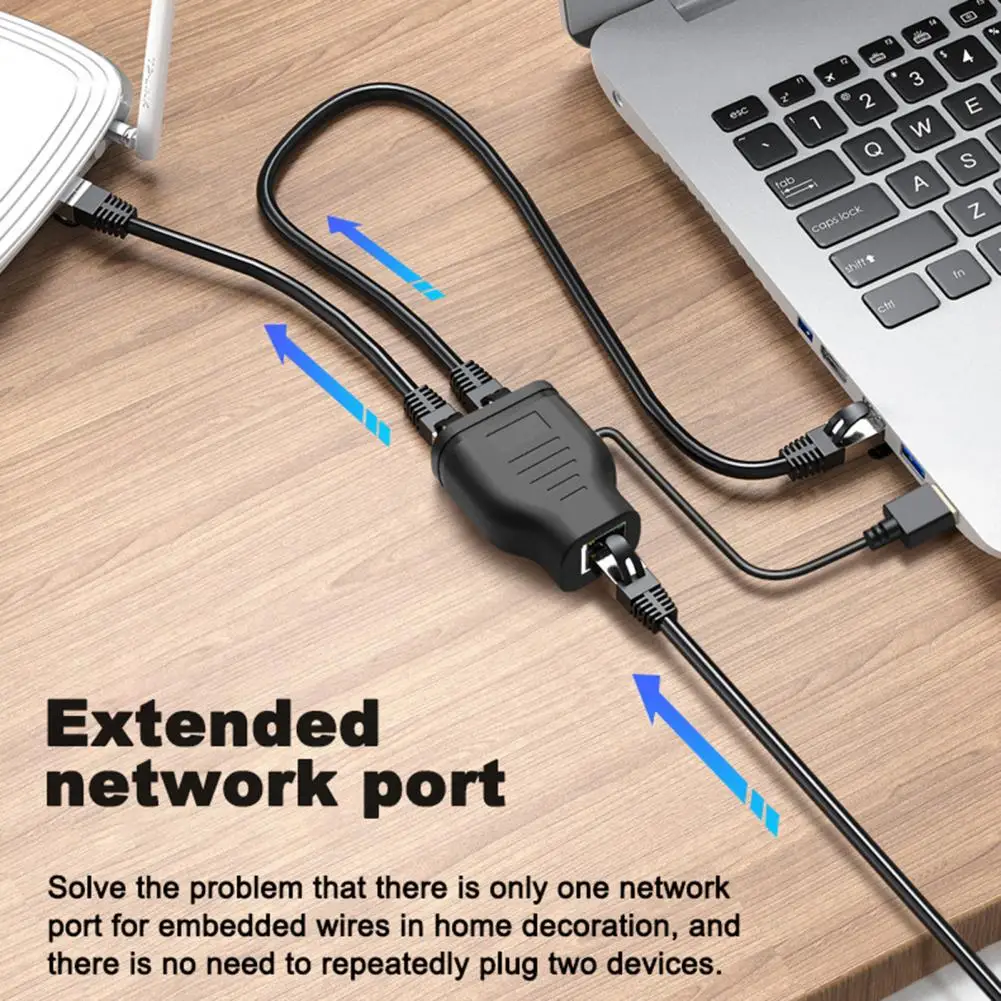 

Удобный сетевой кабель-порт, простой в использовании Сетевой Кабель-адаптер, Поддержка порта USB, 2 устройства