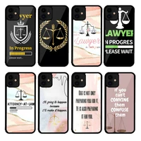 law student lawyer judge phone case pctpu for iphone 13 6s 7 8 plus x xs max xr 11 12 mini pro luxury