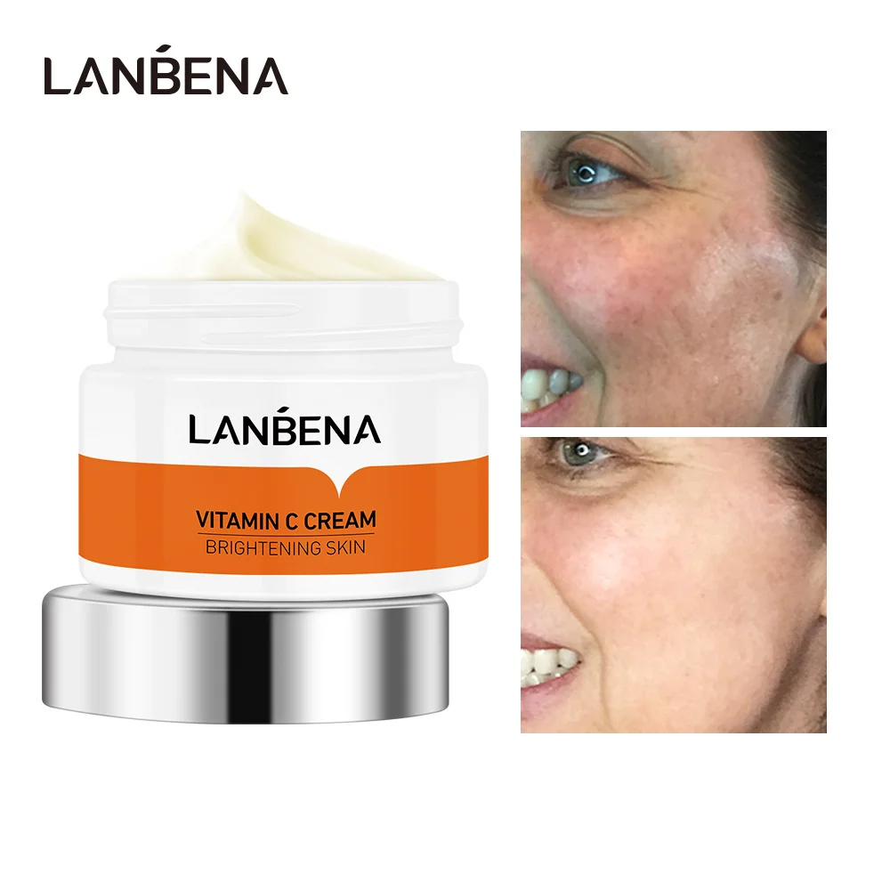 

LANBENA VC Face Whitening Cream For Dark Skin Remove Freckle Nourish Brighten Improving Dull Skin Dropshipping Beauty Health 50g