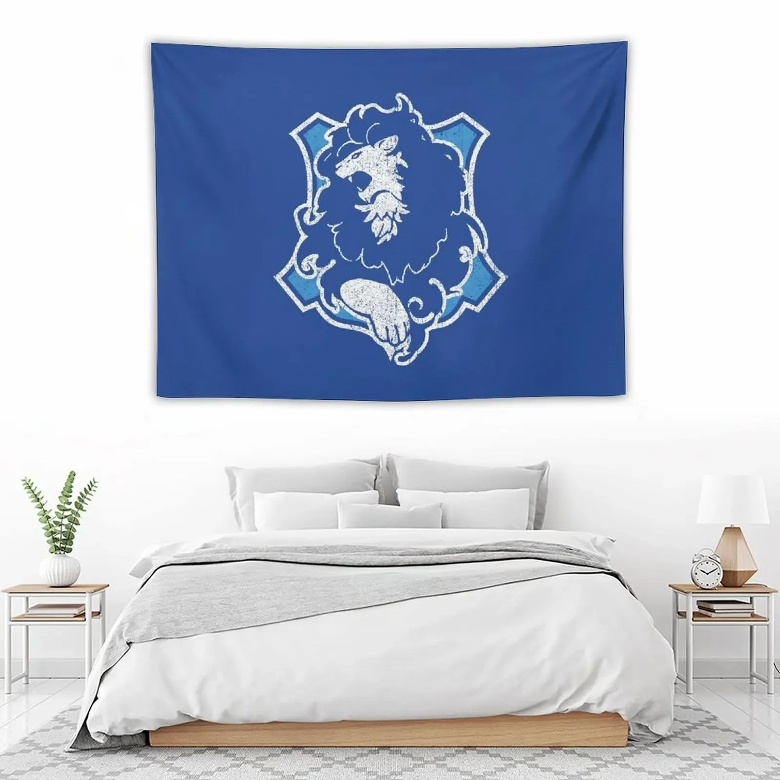 Синие львы символом огня гобелен украшение для спальни дома