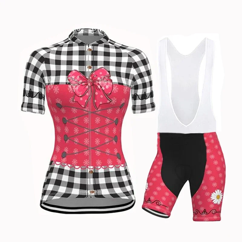 Розовый комплект велосипедного трикотажа женская велосипедная рубашка одежда