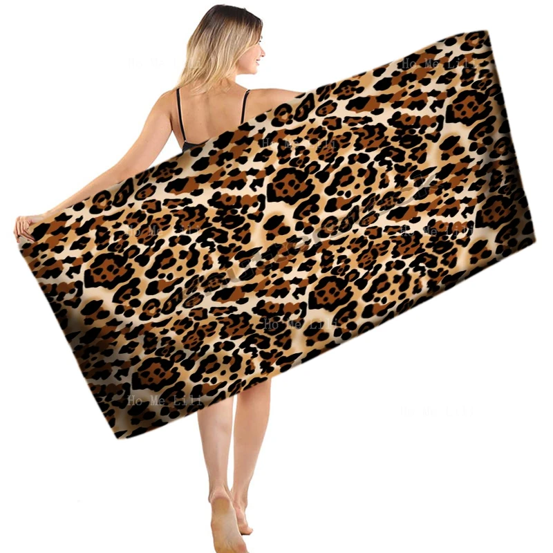 

Leopard Spotted Fur Texture Brown Panther Pattern Cheetah Tiger Animal Print Quick Drying Towel By Ho Me Lili Fit Fitness Use