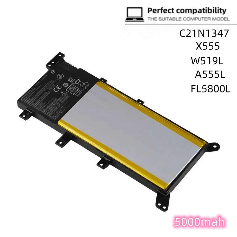 

Аккумулятор 5000 мАч в для ноутбука ASUS C21N1347 X554 X554L X555 X555L X555LA X555LD R557 R557L W519L FL5800L