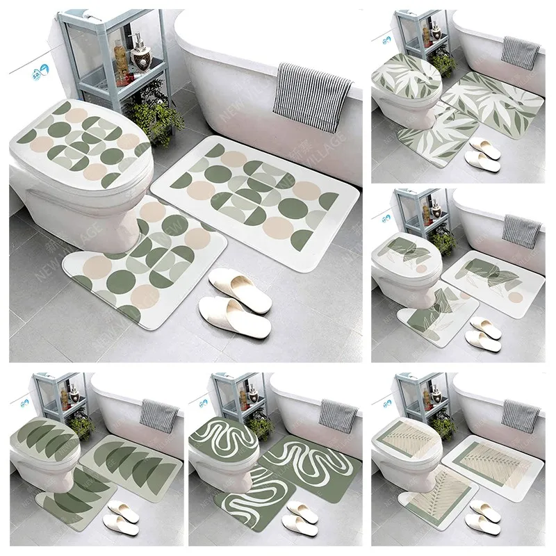 

Противоскользящий коврик для ванной, коврик для душа, декоративный Впитывающий Коврик для ног, вход в ванну, коврик для туалета в стиле бохо ...