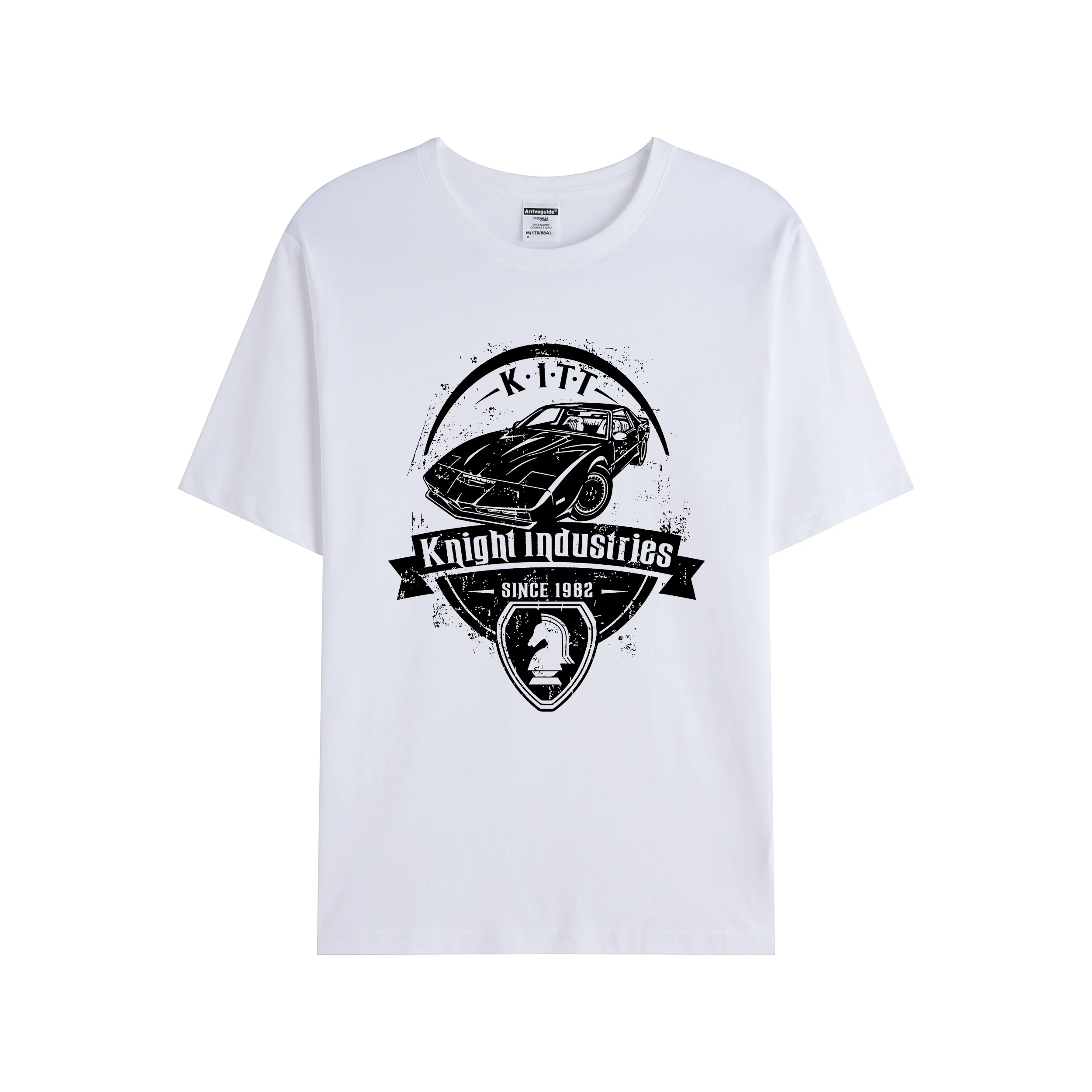 

2021 Men/Women's Summer Black Street Fashion Hip Hop Knight Industries KITT Since 1982 T-shirt Cotton Tees Short Sleeve Tops