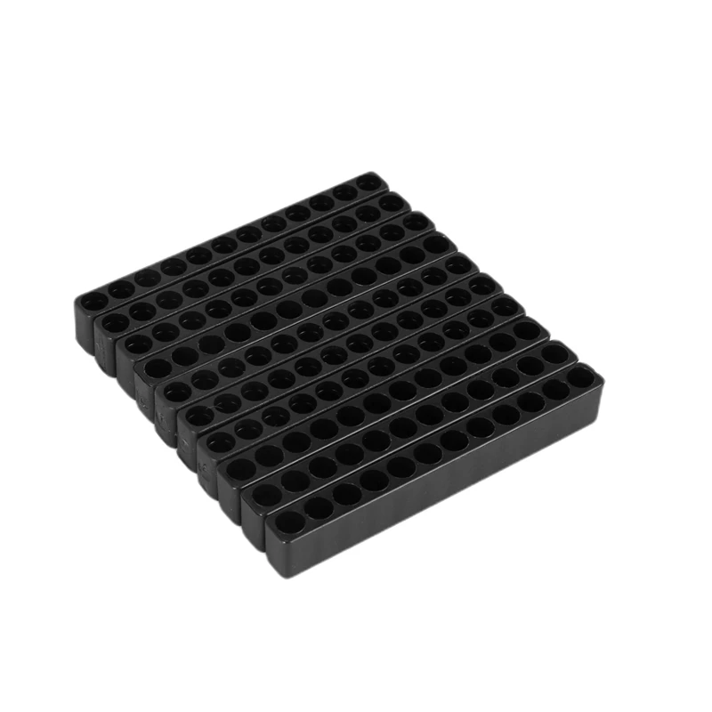 

40Pcs 12-Hole Screwdriver Bit Holder Box Block Black For Six Angle 6.35Mm Handle