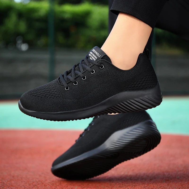 Causal Outdoor Jogging Men Running Shoes Breathable Air Mesh Lace Up Sneakers Men Walking Fashion Non Slip Zapatillas De Deporte