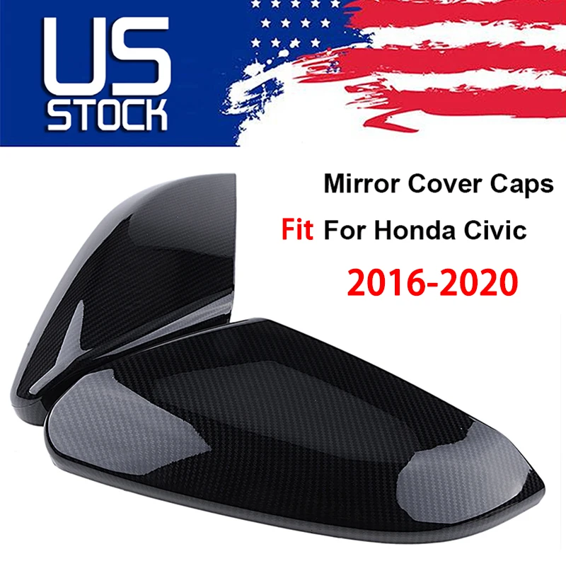 

Carbon Fiber Rearview Mirror Cover Side Wing Mirror Cap Replacement Fit For Honda Civic 2016 2017 2018 2019 2020 Car Accessories