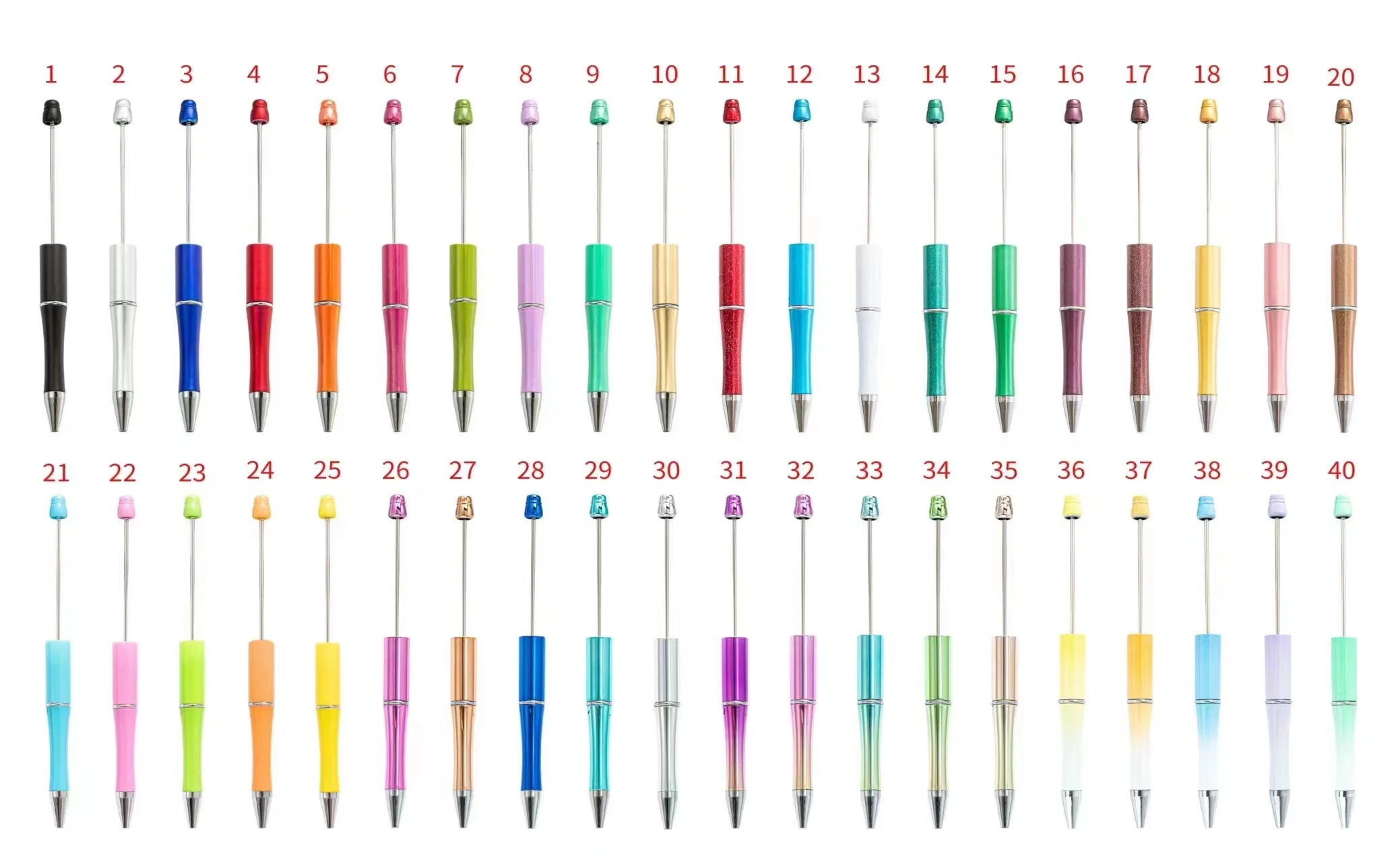 Шариковая ручка с бисером, 120 шт.