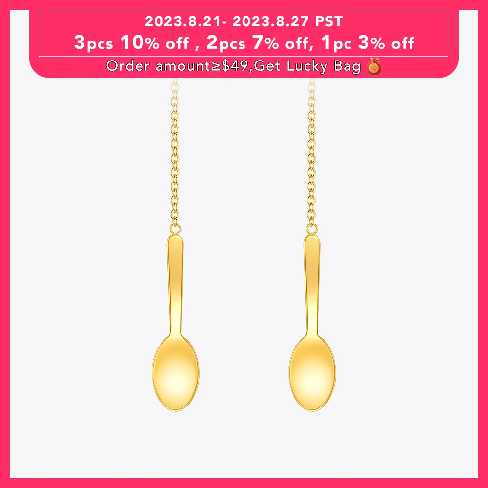 

ENFASHION Cute Spoon Mask Chain Necklace Women Stainless Steel Gold Color Long Necklaces 2021 Fashion Jewelry Naszyjnik P203071
