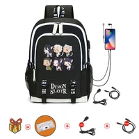 anime demon slayer kamado tanjirou nezuko travel rucksack casual schoolbag student backpacks unisex school backpack