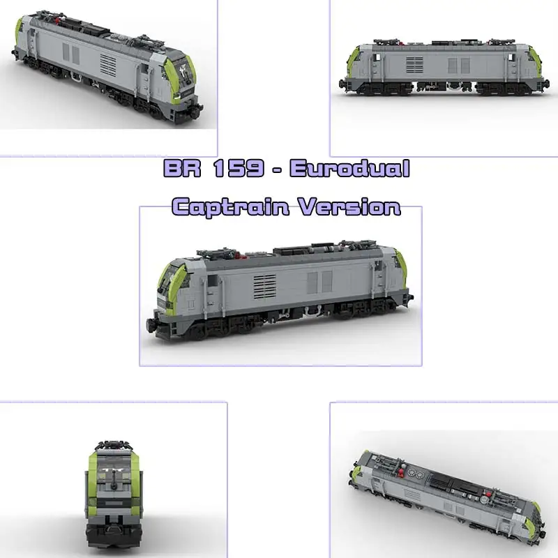 Транспортная серия BR 159 строительные блоки городской Электрический локомотив