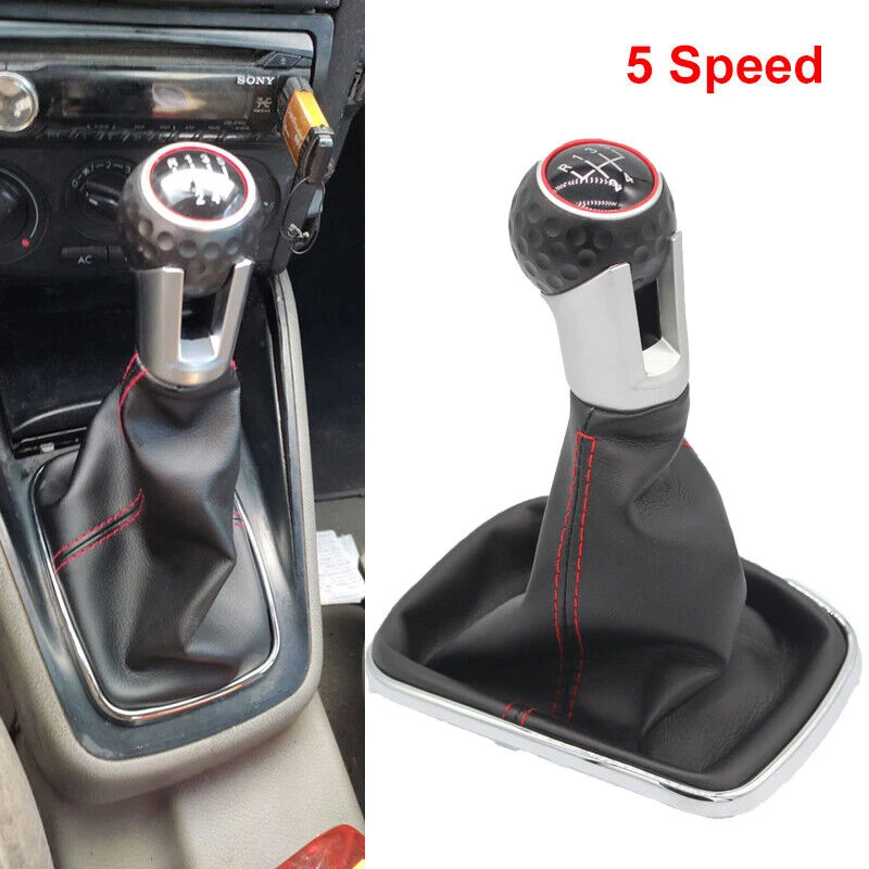 

6 Speed Shifter Stick Handle Gaiter Boot Cover For Volkswagen VW Golf 4 MK4 GTI R32 Bora