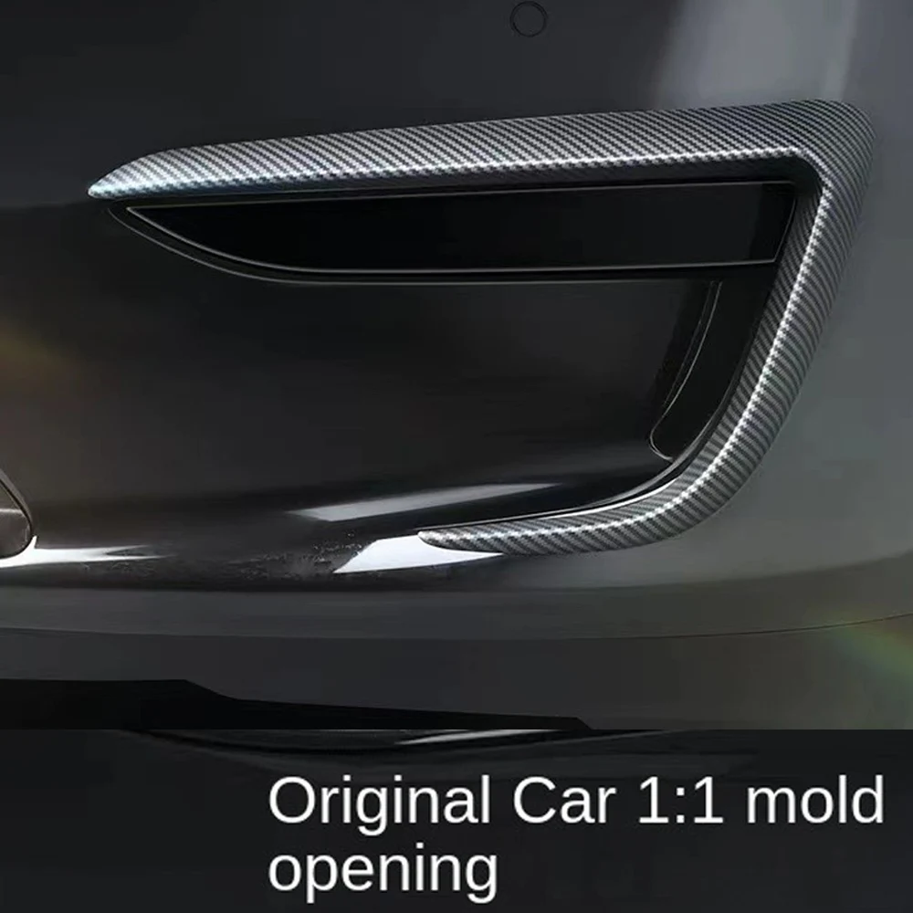 

Автомобильный Стайлинг, передняя противотуманная лампа, чехол для бровей, декоративная наклейка для Tesla Model 3 Y 2017-2023, АБС-пластик