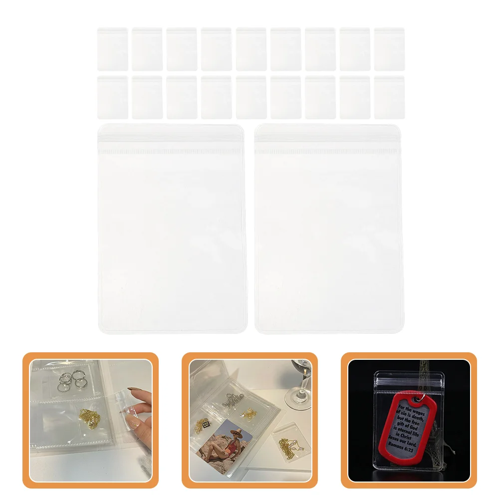 

Jewelrypouches Storage Self Zippersealing Pouch Anti Oxidation Packing Earrings Clear Sealableorganizer Travel Packaging