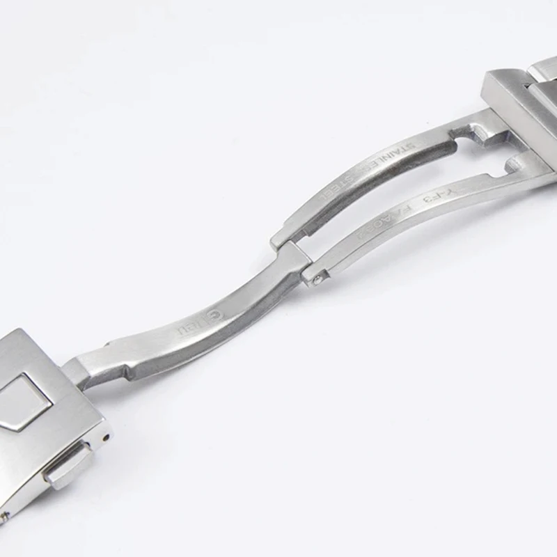 22mm 24mm 316L Stainless Steel Bracelet Watch Strap For TAG Heuer Calera Series Deployment Clasp Curved End Solid Watch Band