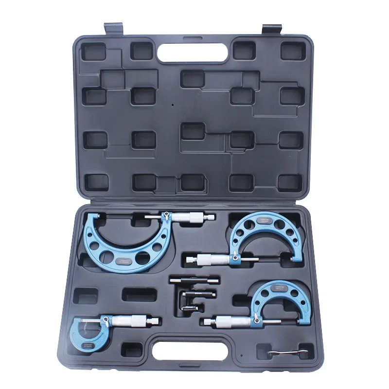 

Outside Micrometer Set 0-25mm 25-50mm 50-75mm 75-100mm 0.01mm Micrometer Gauge Meter Micrometer Measuring Tools