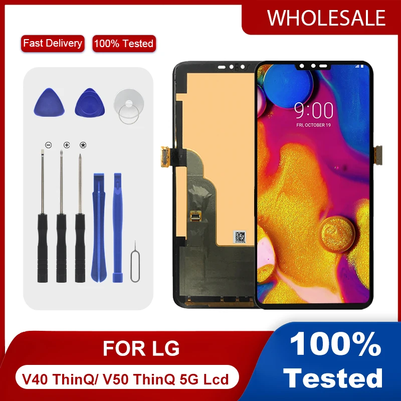 

1Pcs 6.4 Inch V40 ThinQ Screen For LG V40 Lcd Touch Digitizer Assembly Repair V50 ThinQ 5G Display Free Shipping With Tools