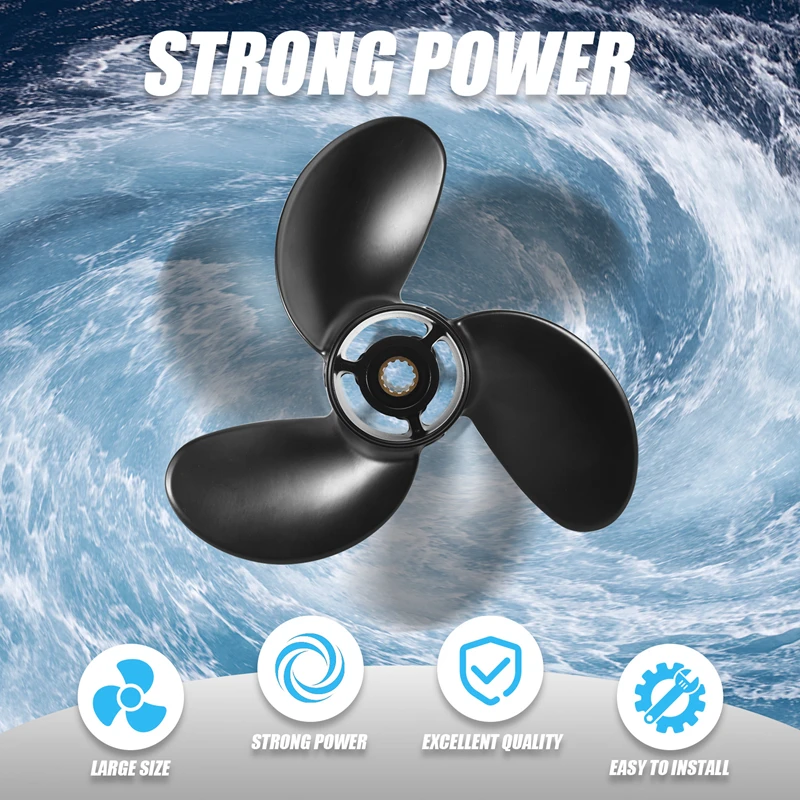 8 9X8 5 Черный подвесной гребной винт для лодки 2-тактного двигателя Tohatsu 9 л.с. из