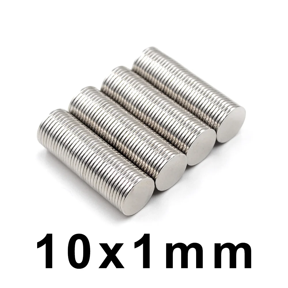 

10/50/100/Pcs 10x1mm Neodymium Magnet NdFeB Round Super Powerful Strong Permanent Magnetic imanes Disc Fridge Magnet 10*1