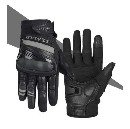 Мужские мотоциклетные перчатки Vemar защитные красные для сенсорных экранов