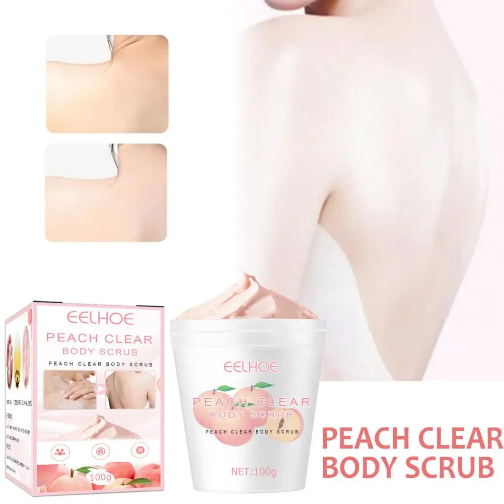 

100G Peach Body Wash Cream Comfortable Universal Wide Application Clear Body Scrub Cream Eczema Age Spot Body Scrub Cream
